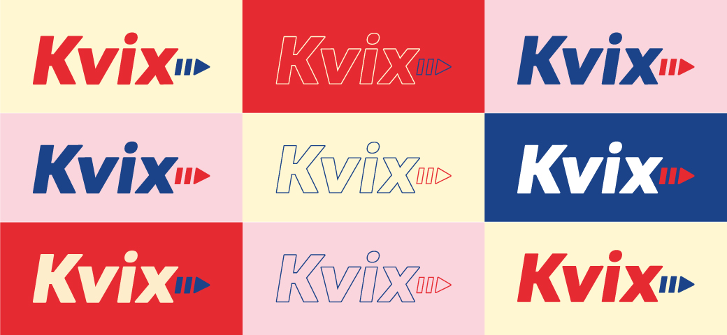 Kvix-mix-farver Det nye logo med payoff